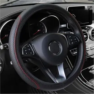 Car Steering Wheel Cover, Steering Wheel Cover, Wheel Cover,Anti-Slip, Safety, Soft, Breathable, Heavy Duty, Thick, Full Surround, Sports Style,leather steering wheel cover