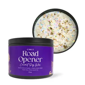 Road Opener high scented candle with crystals | 8 oz Spell Candle sale mother gift refillable