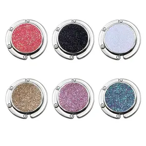 Round Bag Hook, 1 Count Portable Foldable Punch Free Bag Hanging Device, Movable Bag Hanger, Portable Travel Office Installation-free Bearing Capacity