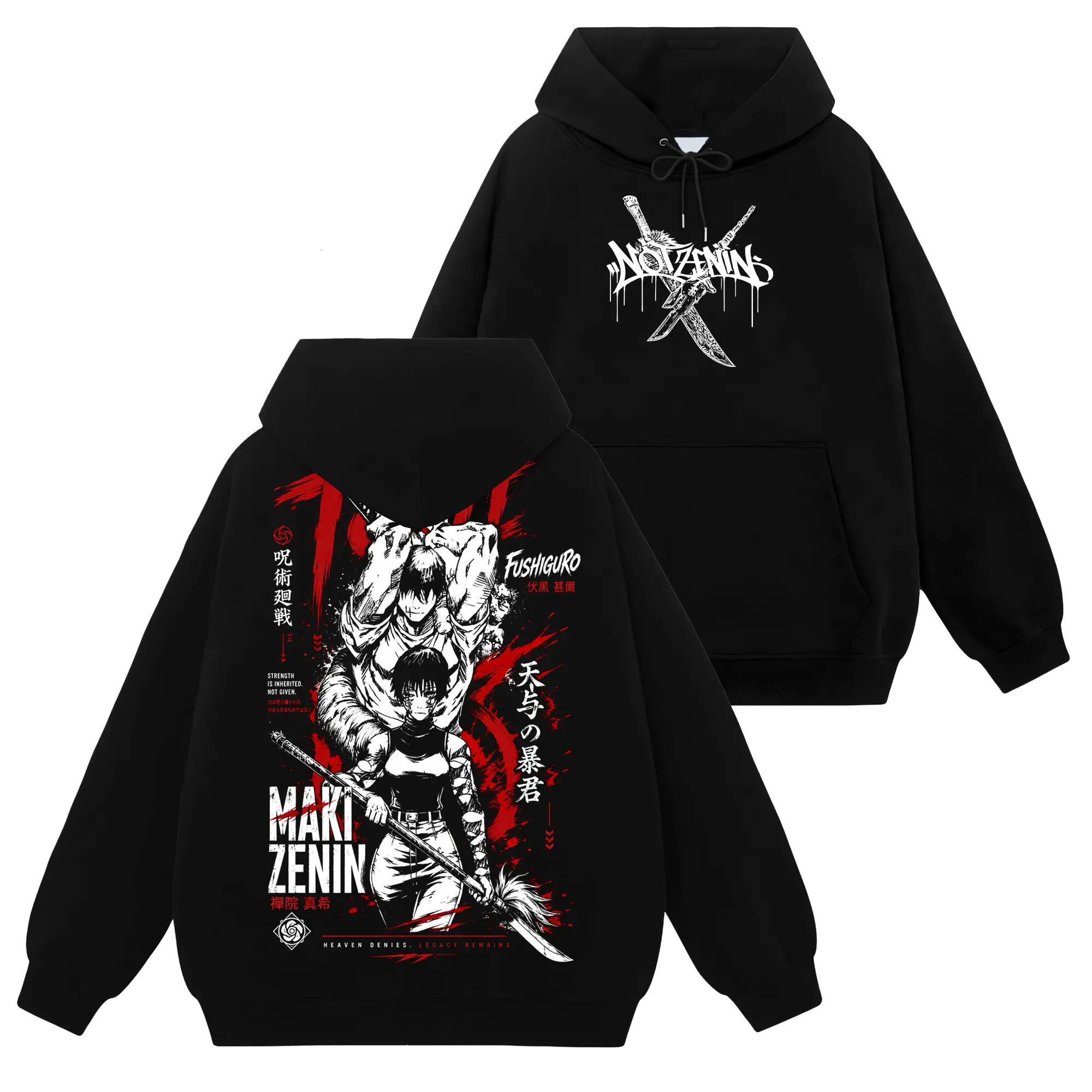 [Uchiha Fashion] Limited Maki Zenin x Toji Fushiguro - Jujutsu Kaisen #45 Hoodie T-Shirt Sweatshirt, Retro Vintage Unisex Graphic 90s Cotton, Gift For Wibu, Anime Manga Y2K Streetwear