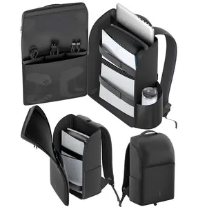 Pack Backpack for PS5 / Slim / Pro Console – Fully Zip-Open Carrying Case Travel Bag, Large Capacity Storage Fits Dual Controllers, PS Portal, Laptop & Game Cards, Includes 3 Cable Pouches, Ideal for Travel, Storage & Gaming Setup Organization