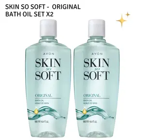 Avon Skin So Soft Original Bath Oil Set | 2-Pack Jojoba Oil Moisturizing Body Oil