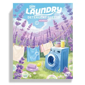 Cube Flow Laundry Detergent Sheets Lavender Scent 40 Loads