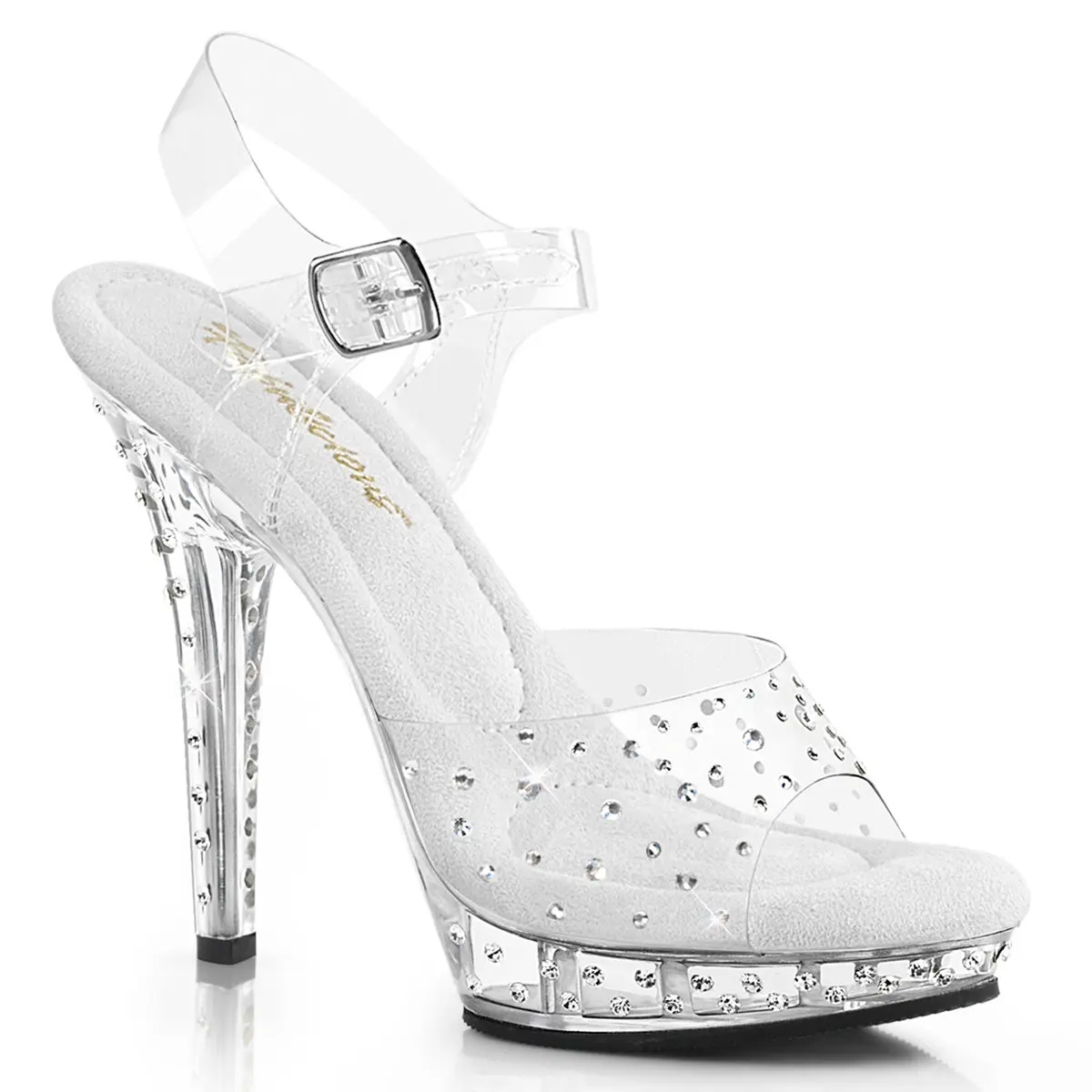 5 Inch Heel LIP-108RS Clear