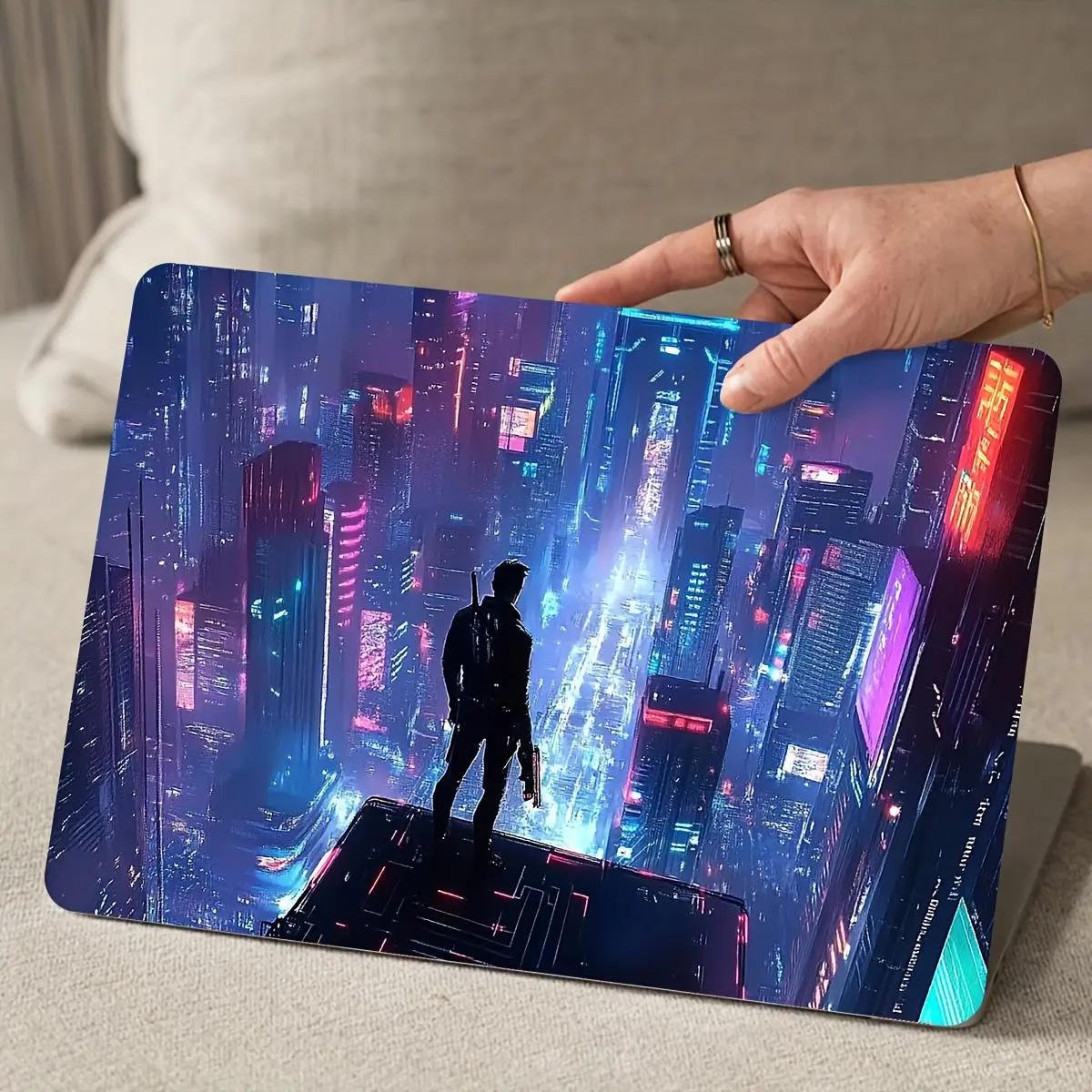 Cityscape Pattern Laptop Sticker Decal, Waterproof Self Adhesive DIY Decorative Sticker, Easy to Apply and Remove for Laptop, Car, Helmet, Motorcycle & Refrigerator Decor, High Adhesive Stickers
