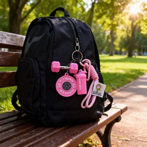 Gym Keychain – Dumbbell, Barbell, and Kettlebell; Fitness Accessory for Gym Bags and Backpacks; Stylish and Functional Design; Perfect Gift for Workout Enthusiasts