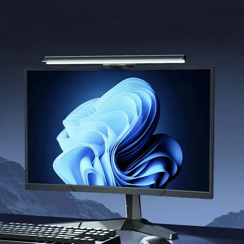 RGB LED Monitor Light Bar with Ambient Lighting, Dual-Sided Backlit USB Touch Control, Stepless Dimming & 3 Color Modes, Eye-Caring No-Glare, Space-Saving for Home Office Desk, Computer Accessories  summerwins, Adjustable Rgb Lighting, Rgb Light Effect