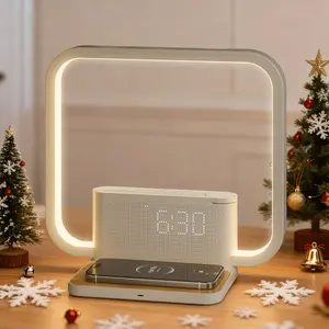 Reteyung Sunrise Alarm Clocks with Wireless Charger, Touch Bedside lamp, Room Decor, White Noise Machine for Adults, 10 Sleep Sounds, Room decoration