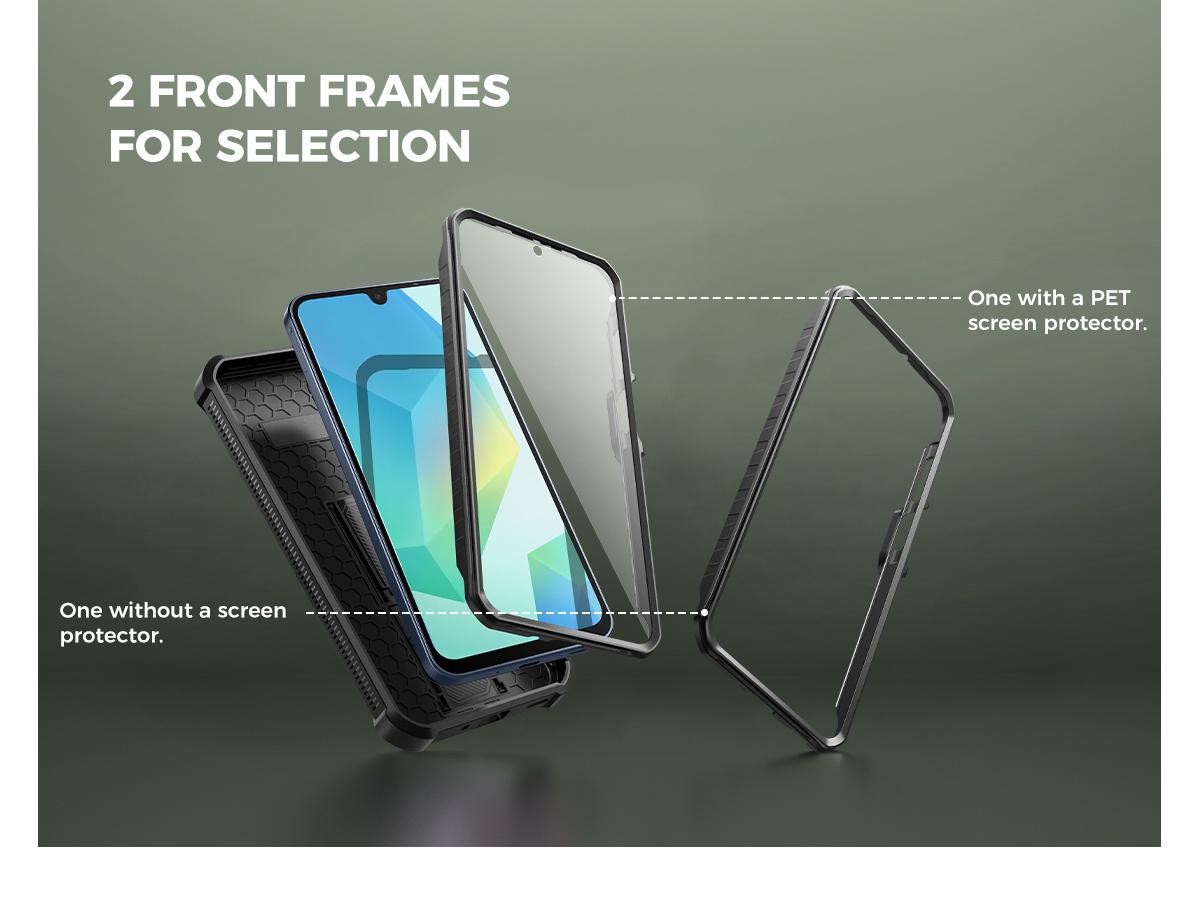 Dexnor for Samsung Galaxy A16-5G Case, 2 Front Frame Bulit-in Slide Camera Cover & Kickstand Heavy Duty Protection Shockproof Samsung A16-5G Case with Screen Protector