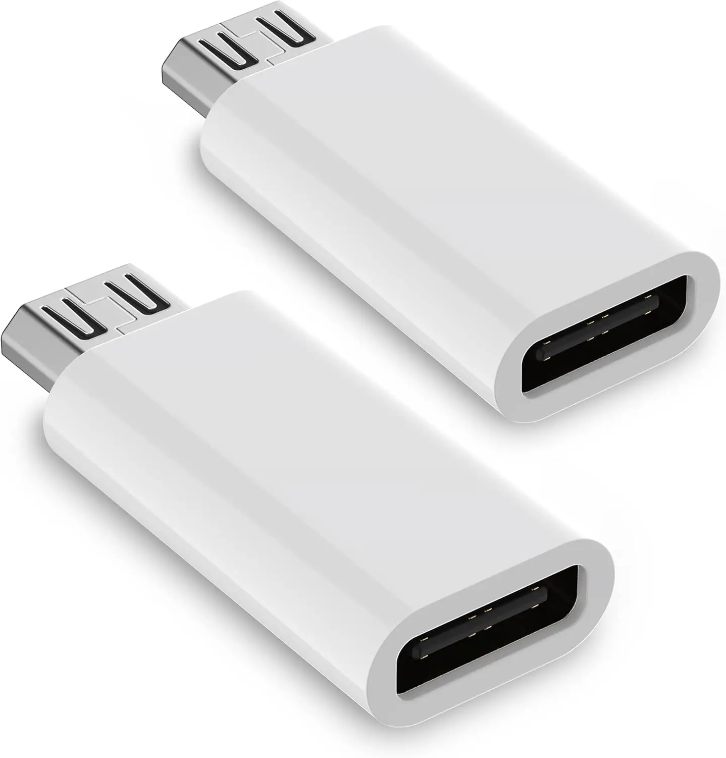USB C to Micro USB Adapter, 4-Pack Type C Female to Micro USB Male Convert Connector Support Charge & Data Sync Compatible with Samsung Galaxy S7 Edge S6, LG Nexus 5 4 and Micro USB Devices