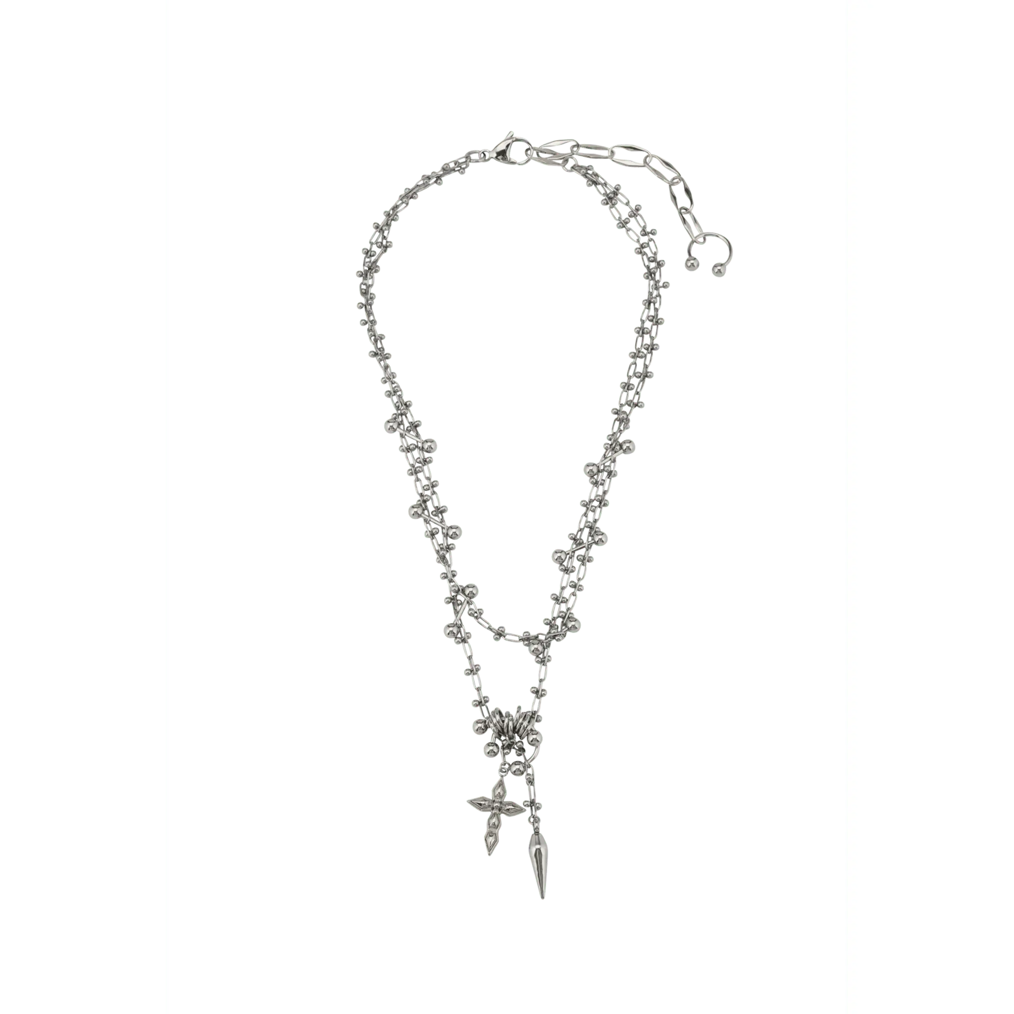 PIERCED SPIKE NECKLACE