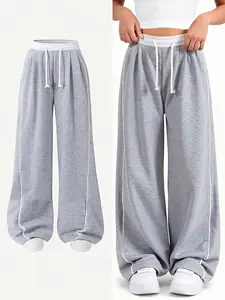 Teen Girl Casual Slim-Fit Trousers, Stars Pattern, Spring & Fall Wear, Fashionable Long Pants for Girls Aged 3+, Home & School