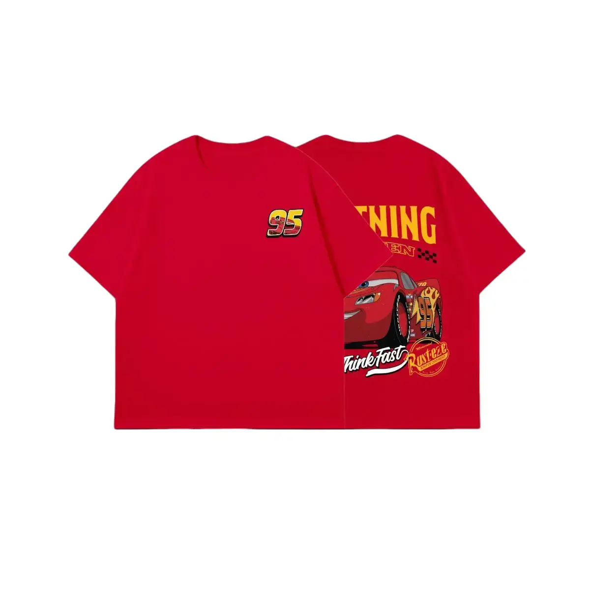 Retro Two Side Cars Gildan T-Shirt , Cars Movie T-Shirt,Mcqueen and Mater Retro Vintage Unisex Oversized Anime Graphic Tee – Trendy Y2K Acid Gildan,Manga Game Movie Lover Gift For Fans Merch