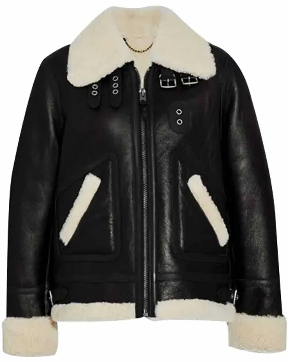 MotorCycleJackets Womens B3 Aviator Shearling Leather Jacket