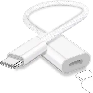 USB-C to Lightning Connector Headphone Adapter Charger, Supports Charging & Data Transfer, Compatible with Smartphone, iPhone/iPad Pro/air Series (no Gaming Handhelds)