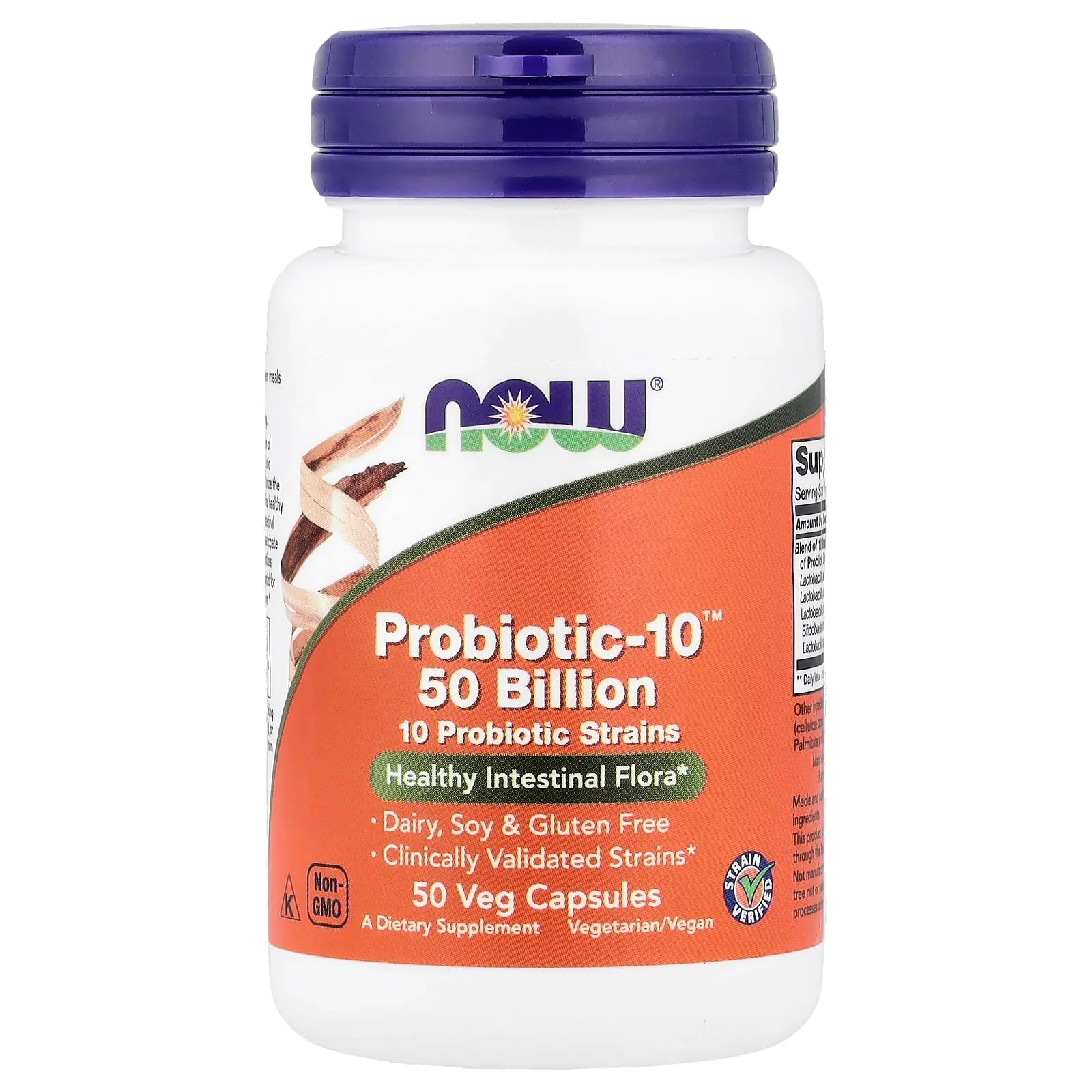 NOW Foods Probiotic-10™, 50 Billion, 50 Veg Capsules