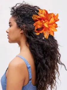 1pcs Bohemian oversized artificial flower hair claw suitable for vacation travel Hair Claw Clips