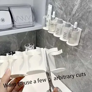 Space-Saving Adjustable Spice Rack, Wall-Mounted No-Drill Installation, Perfect for Kitchen and Bathroom Storage, Ideal Gift Choice, Bathroom Organizing Accessories