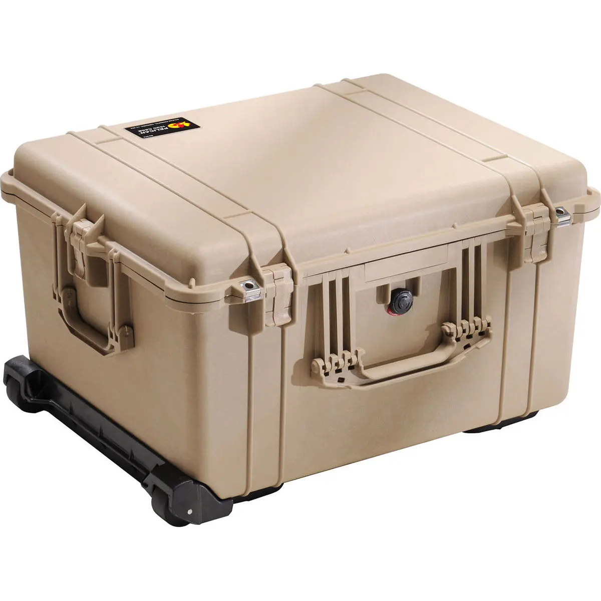 Pelican 1620 Watertight Protective Hard Case with Cubed Foam Interior, Wheeled Luggage Cover for Photographers' Handheld Automatic Smartphone Equipment - Desert Tan
