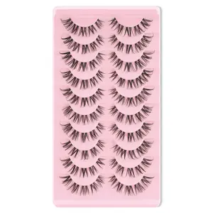 VICUTU DIY Eyelash Extension Individual Lash 100 Clusters Volume Lashes Set, 3D Effect False Eyelashes Extension Natural Look