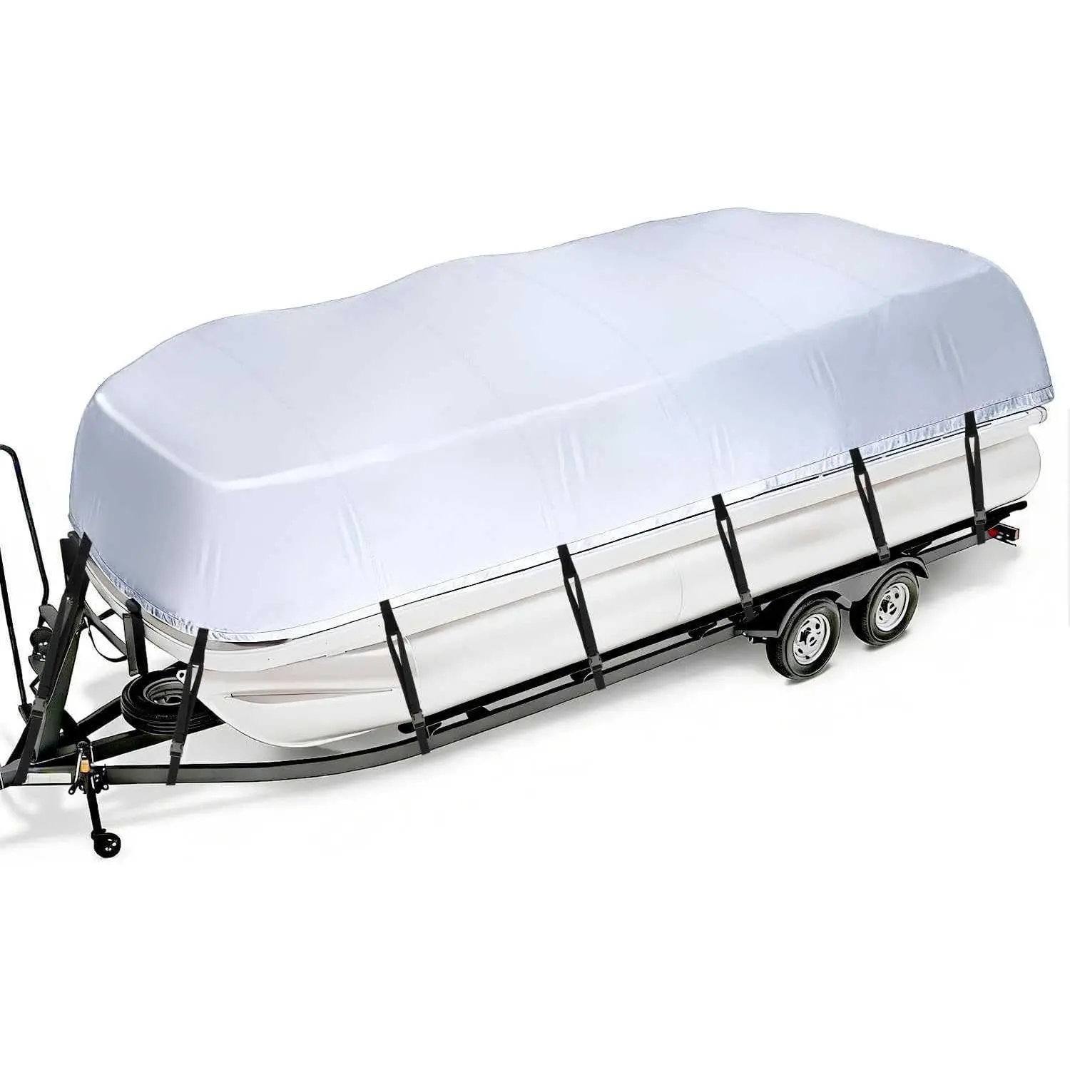 iCOVER Trailerable Pontoon Boat Cover, Fits 17 to 28ft Long & Beam Width up to 102in Pontoon Boat with Storage Bag DL260808A18