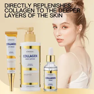 3-in-1 Complete Collagen Skincare Kit – Eye Cream + Face Serum + Body Lotion,  Hydrating Set for Women, Moisturizing Bundle for Smooth, Glowing Skin