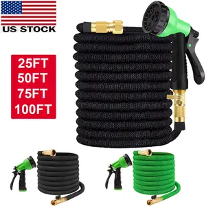 4X Stronger Deluxe Expandable Flexible Garden Hose Water Hose 25FT, 50FT, 75FT, 100FT