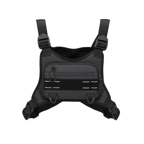 Tactical Outdoor Chest Bag for Men - Lightweight Water-Resistant Vest Rig with Quick-Grab Pockets, Ideal for Trail Running, Train/Hike/Cycle Activities
