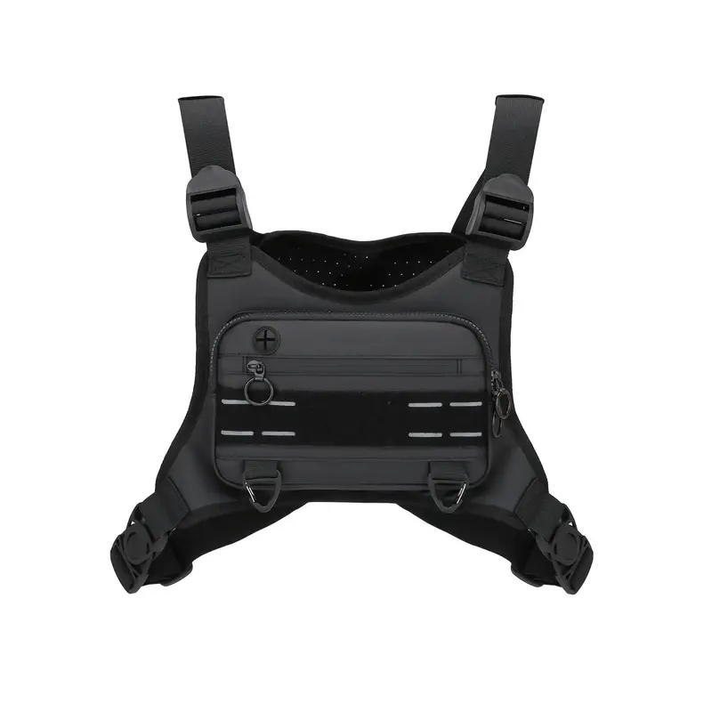Tactical Outdoor Chest Bag for Men - Lightweight Water-Resistant Vest Rig with Quick-Grab Pockets, Ideal for Trail Running, Train/Hike/Cycle Activities