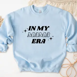 In My Mama Era Sweatshirt by Humraha | Desi Arab Muslim Fashion Apparel Gifts for Ramadan Eid Nikkah Wedding Couples Families New Moms Aunts Uncles Grandparents | Pakistan India Bangladesh Palestine Lebanon Egypt Syria