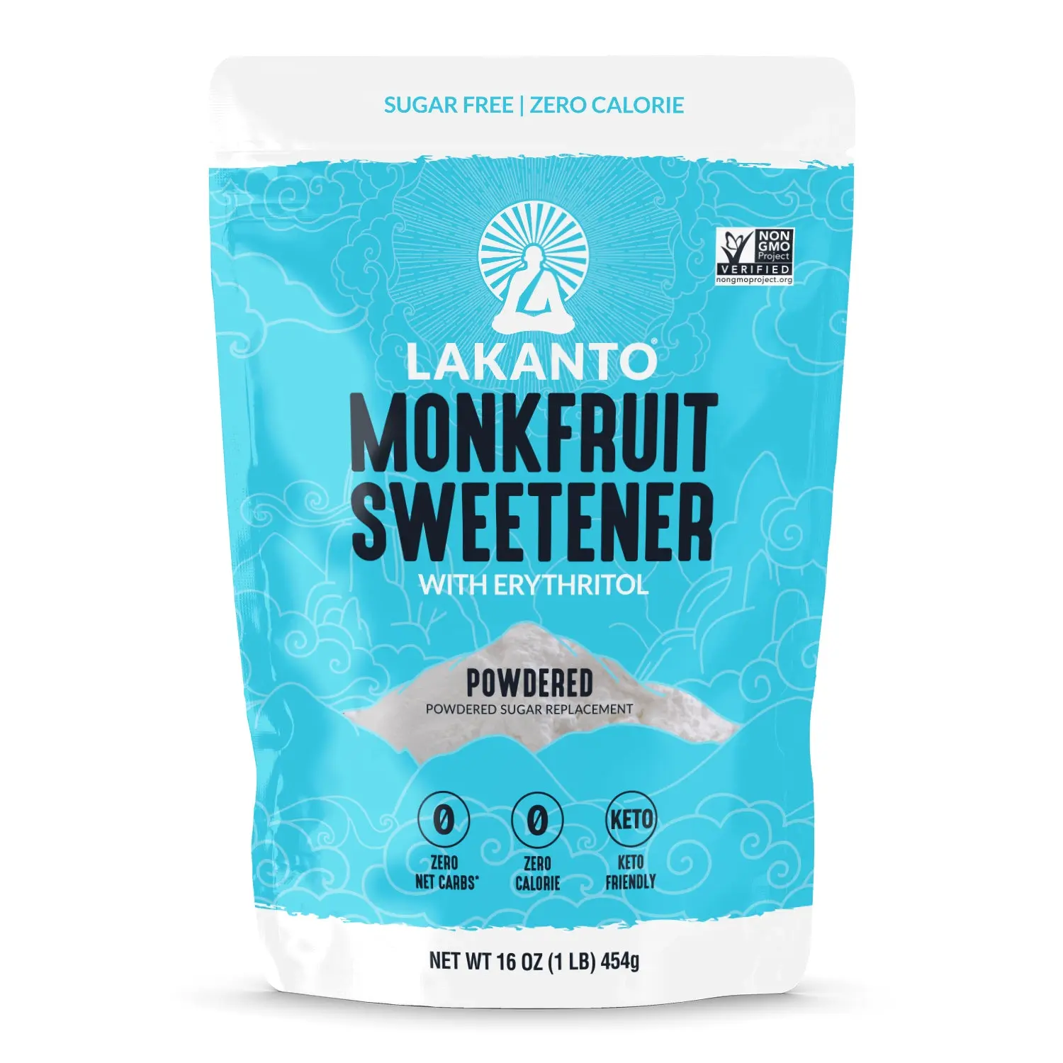 Lakanto Powdered Monk Fruit Sweetener With Erythritol, Powdered Sugar Substitute Sweetener For Baking & Cooking Waffles, Donuts, Cookies & More, Confectioner's Sugar Replacement, Keto, Low Calorie, Low Carb, Vegan, Gluten Free 