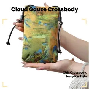 2026 Cloud Gauze Traditional Style Ingot Mini Bag, Portable Drawstring Crossbody Coin Purse, Minimalist Fashion Daily Bag