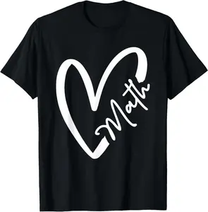 Funny Mathematician Teacher Kids Physicist I Love Math T-Shirt Pure Cotton Graphic Tees Menswear Top: Gifts for Men & Women