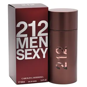 Carolina Herrera 212 Sexy Men Masculine Cologne, EDT Spray with Amber Base & Musk Blend, 3.3/3.4 oz, New in Box