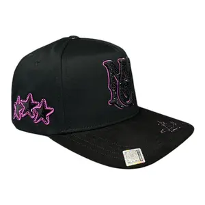 AMR  MORADA  BIGGBOSS SNAPBACK BLACK HAT