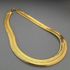 MaxBling81 AAA+ Brass-Coated 11mm 20" Thick Gold-Plated Herringbone Fashion Accessory Necklace Set, Unisex Exquisite Gold Chain Detail Jewelry for Women’s Daily Bling