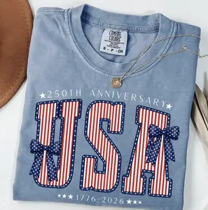 America 250th Anniversary Comfort Colors Shirt, 1776–2026 Patriotic T-Shirt, USA Semiquincentennial Tee, 4th Of July Tee, Gift For Women, Full Colors, Full Sizes