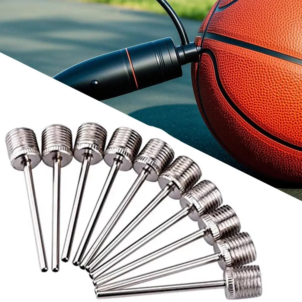 5/10pcs Stainless Steel Pump Pin Sport Ball Inflating Pump Needle For Football Basketball Soccer Inflatable Air Valve Adaptor