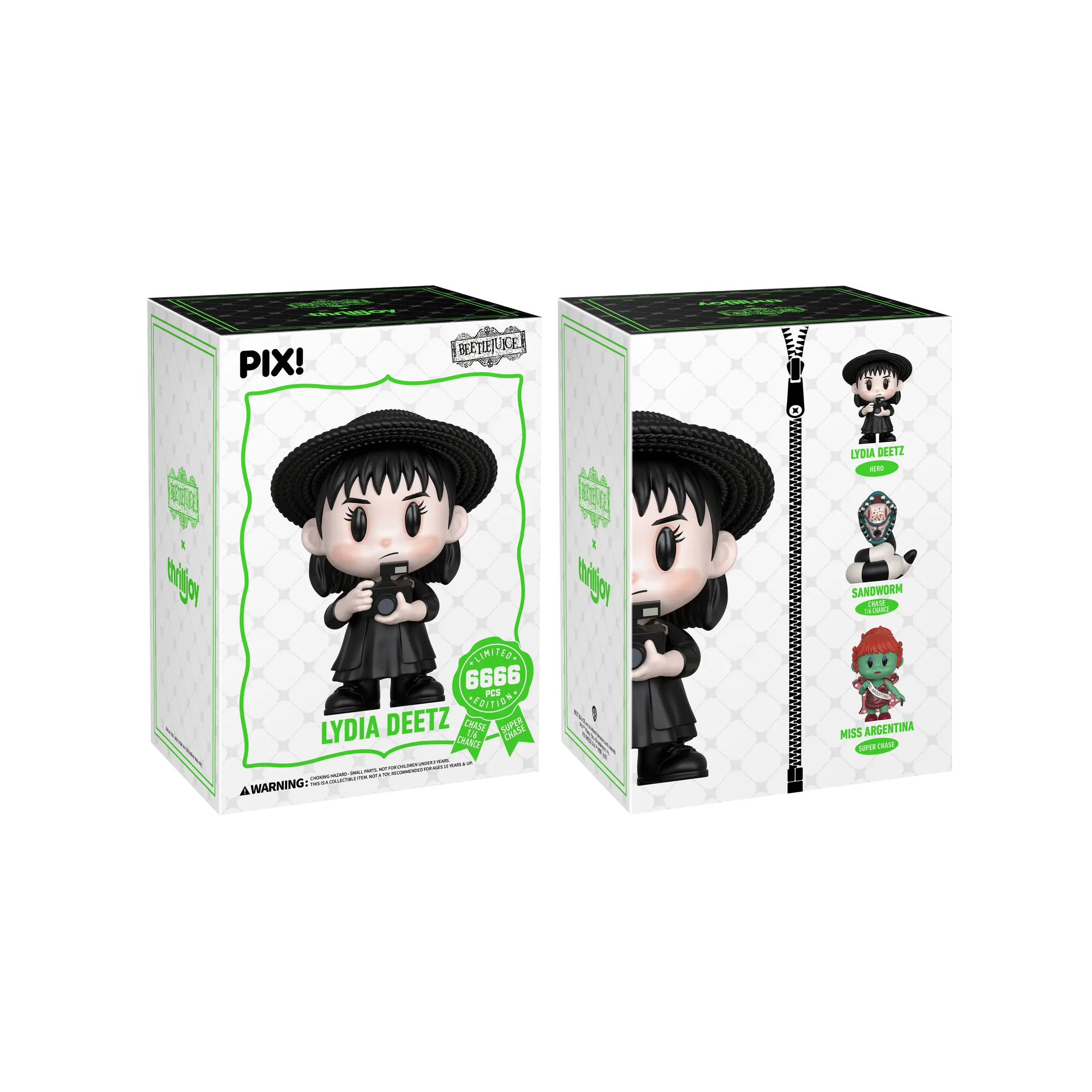 Thrilljoy PIX! Beetlejuice Lydia Deetz LE 6666 Collectible Blind Box Vinyl Figure