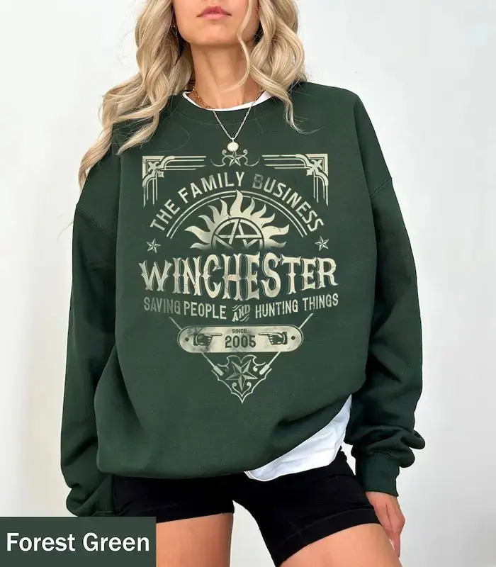 Supernatural Winchester Brothers, Dean and Sam Sweater - Team Edward Cullen - Unisex Heavy Blend - Crewneck Sweatshirt - Robert Pattinson Cotton T Shirt Hoodie Classic fabric