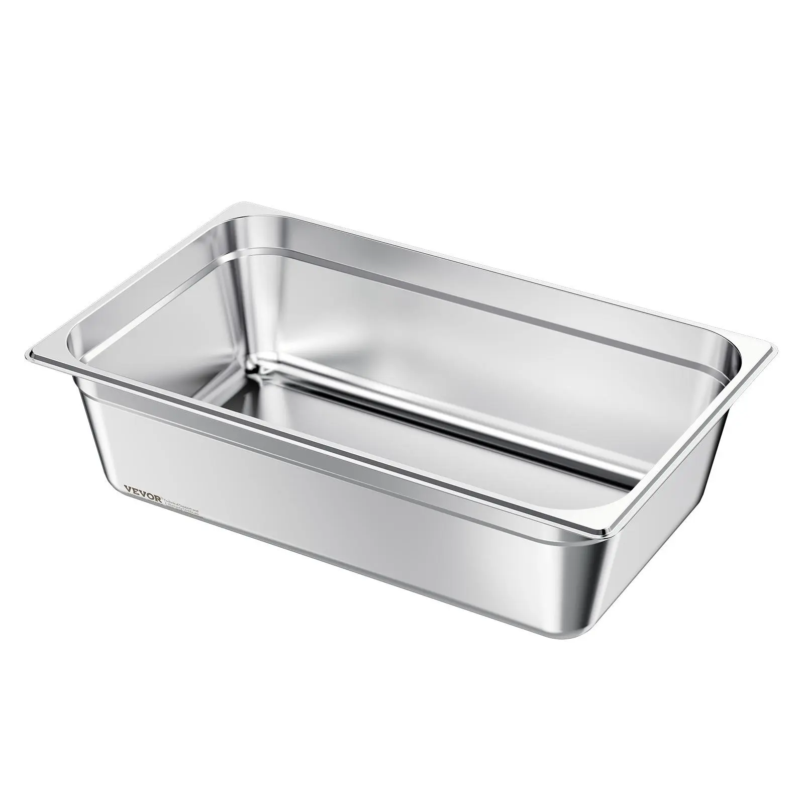 【Summerfinds】VEVOR 1 Pack Stainless Steam Hotel Pan,  , Full Size Table Steam Pan, 6 Inch Deep Anti Jam Restaurant Supplies Reusable Rustproof Catering Storage for Home, Party, Restaurant, Hotel, Buffet