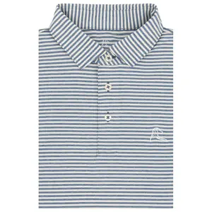The Barts Heather Stripe Men's Short Sleeve Performance Polo