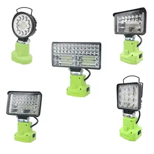 LED Work Light, Portable LED Light with Hook, LED Flashlight for Ryobi 18V Lithium Battery, Lighting for Outdoor Camping, Hiking, Fishing