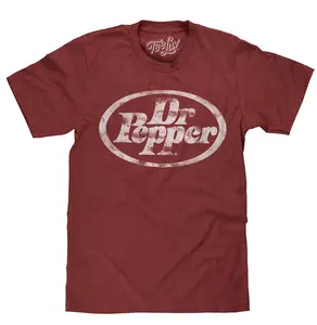 Dr Pepper Distressed Logo T-Shirt - Red graphic tee