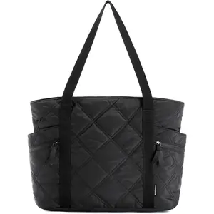 Tote Bag for Women, Puffer Tote Bag with Zipper, Travel Essentials Quilted Nurse Bag Carry On Bag for Travel Work