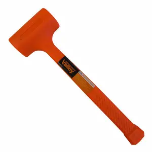 Valley Dead Blow Hammer, Neon Orange | Unibody Molded | Checkered Grip | Spark and Rebound Resistant