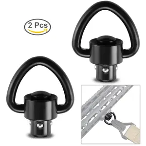2 PCS D-Loop Quick Detach Set, 1" Heavy-Duty Push-Button QD Sling Swivels, Sports & Outdoor Gear Accessories for Climbing Applications