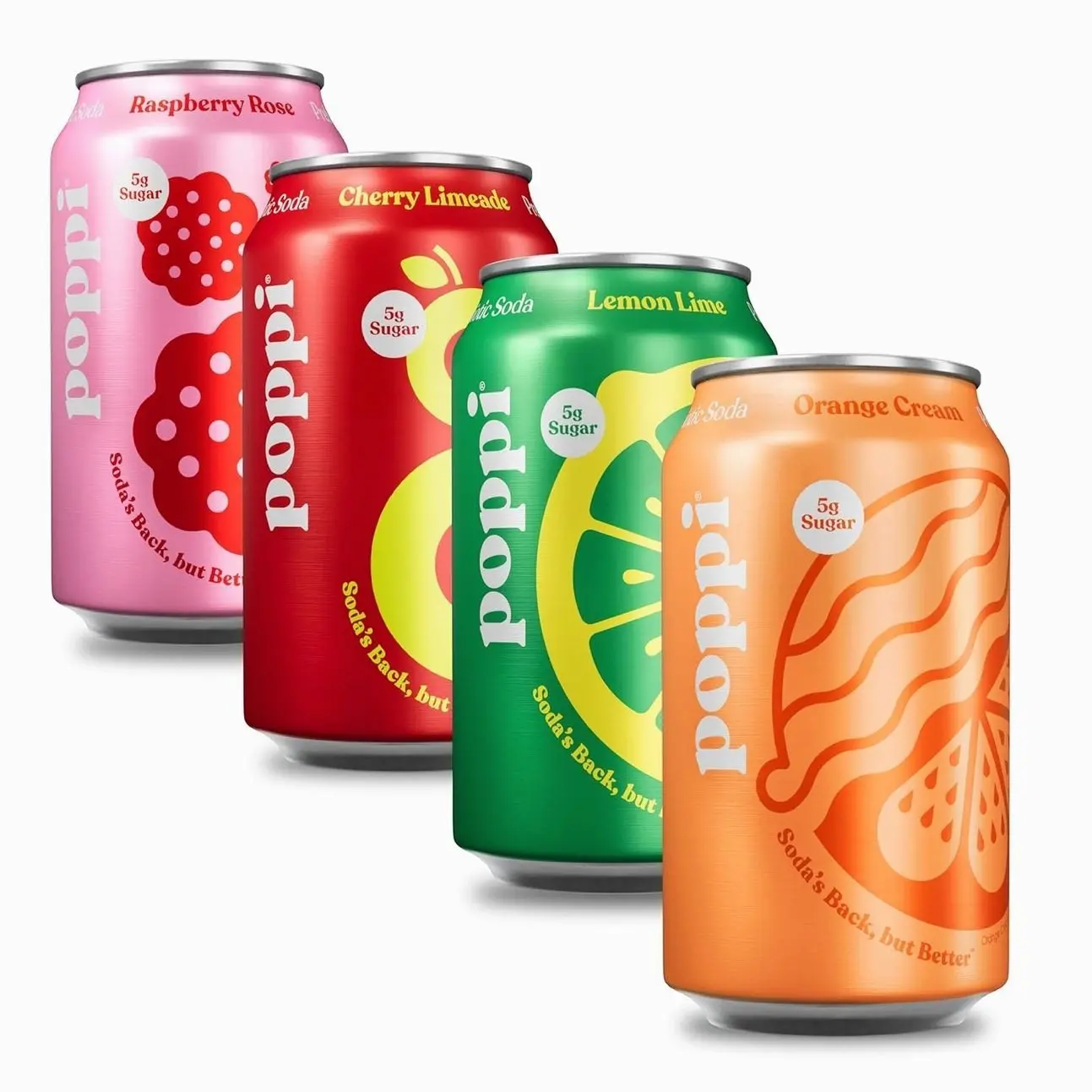 Poppi Sparkling Prebiotic Soda Beverage with Apple Cider Vinegar, Seltzer Water and Fruit Juice, Trend Setters Variety Pack, 12 Fl Oz, Pack of 12, Packaging May Vary