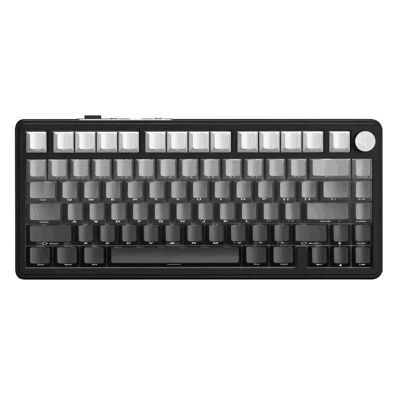 ATTACK SHARK X85 Gasket Mechanical Keyboard 75% Wireless Gaming with Knob 5-Layer Padding PBT Keycaps BT5.1/2.4Ghz/USB-C Hot-Swap Linear Switch RGB NKRO for PC MAC ergonomic Keyboard Creamy  Keyboard, Gaming Stuff