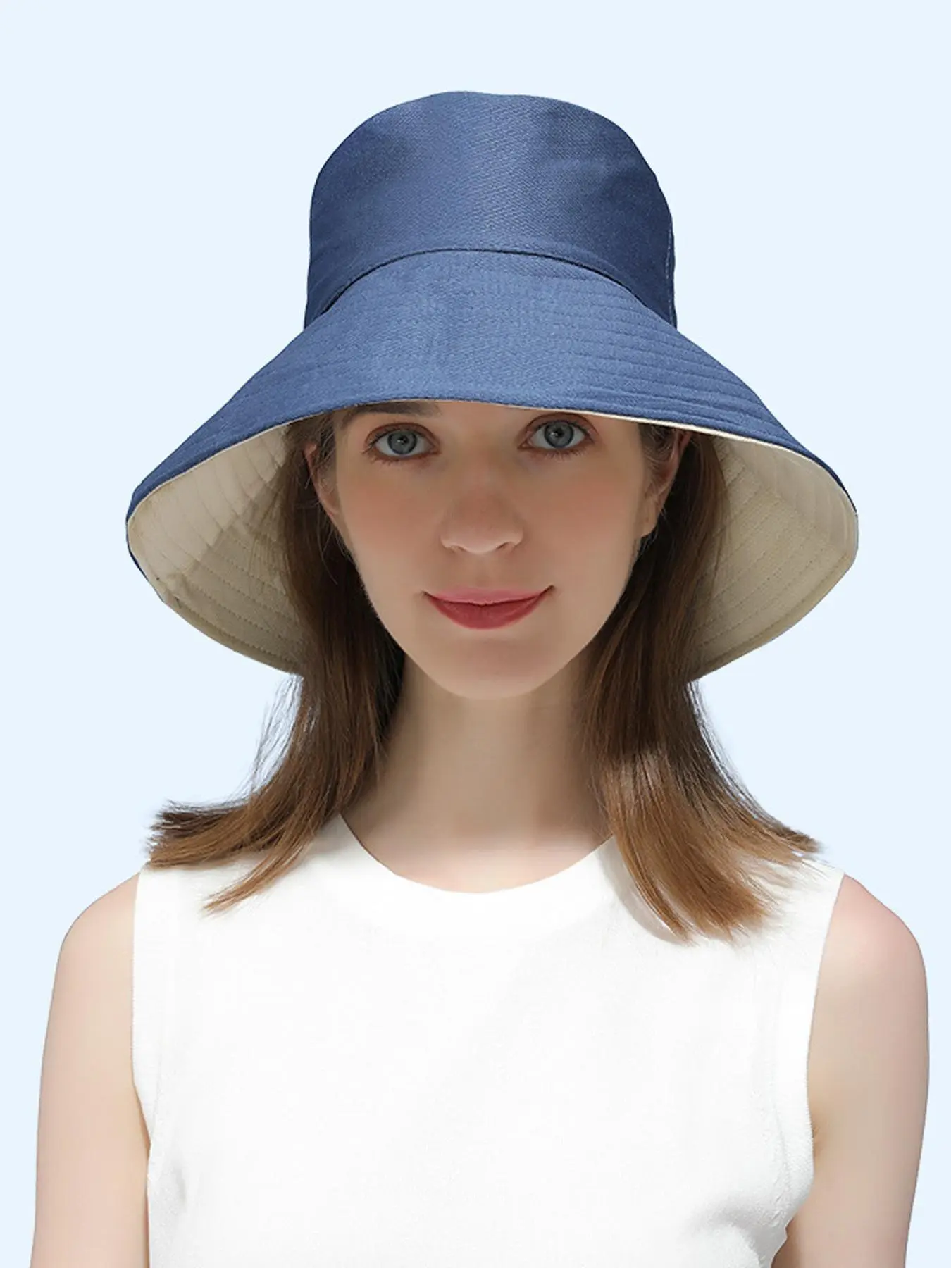 Classic Solid Color Bucket Hat Wide Brim Breathable Casual Trendy Hat Sun Hats Casual Outdoor Fisherman Cap For Women Girls